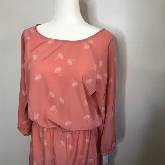 NEW Joie Arryn B Feather Print Dress Pink Kiss M - Picture 3 of 10